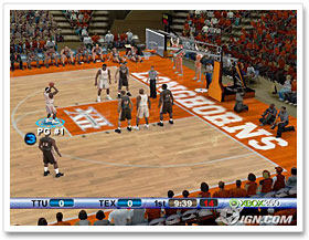 The Horns play in Erwin Center in College Hoops 2k6