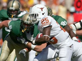 Will the Longhorns find a consistent rushing attack against the Baylor Bears? (Image: Daylife)