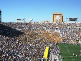 Notre Dame Stadium and Touchdown Jesus