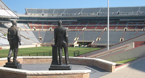 Darrell Royal statue at DKR-Texas Memorial Stadium
