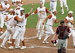 Horns score in bottom of 9th to beat Sooners