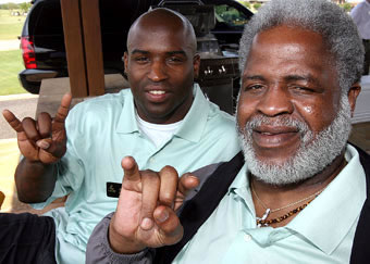 Ricky Williams and Earl Campbell