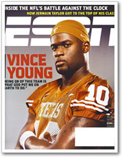 Vince Young on the cover of ESPN the Magazine