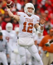 Texas quarterback Colt McCoy can work on his footwork to further improve his accuracy.