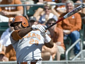 Kevin Keyes and the rest of the UT lineup could only produce 2 runs. (TexasSports.com)