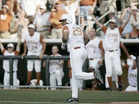 Kevin Keyes' first inning homer set the stage for the Texas win. (Statesman.com)