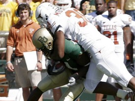 Roddrick Muckelroy may not be on the field to harass the Baylor Bears this season.
