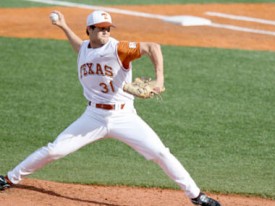Chance Ruffin threw a complete game in a 6-2 win over Stanford. (TexasSports.com)