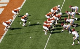 Texas opened the game in the wishbone as a tribute to the late Darrell Royal.