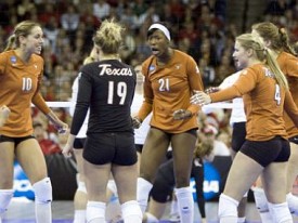 The Texas volleyball team fell to Stanford five-set showdown